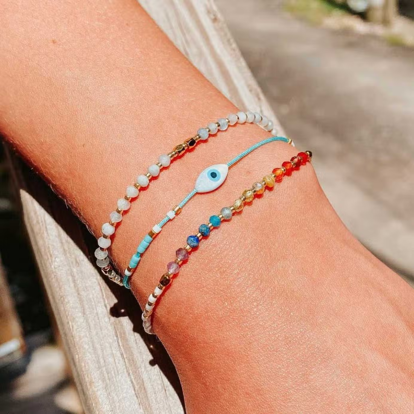 Chakra Rainbow Stacking Bracelet