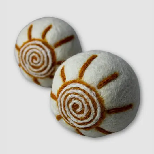 Sun Handfelted Dryer Ball