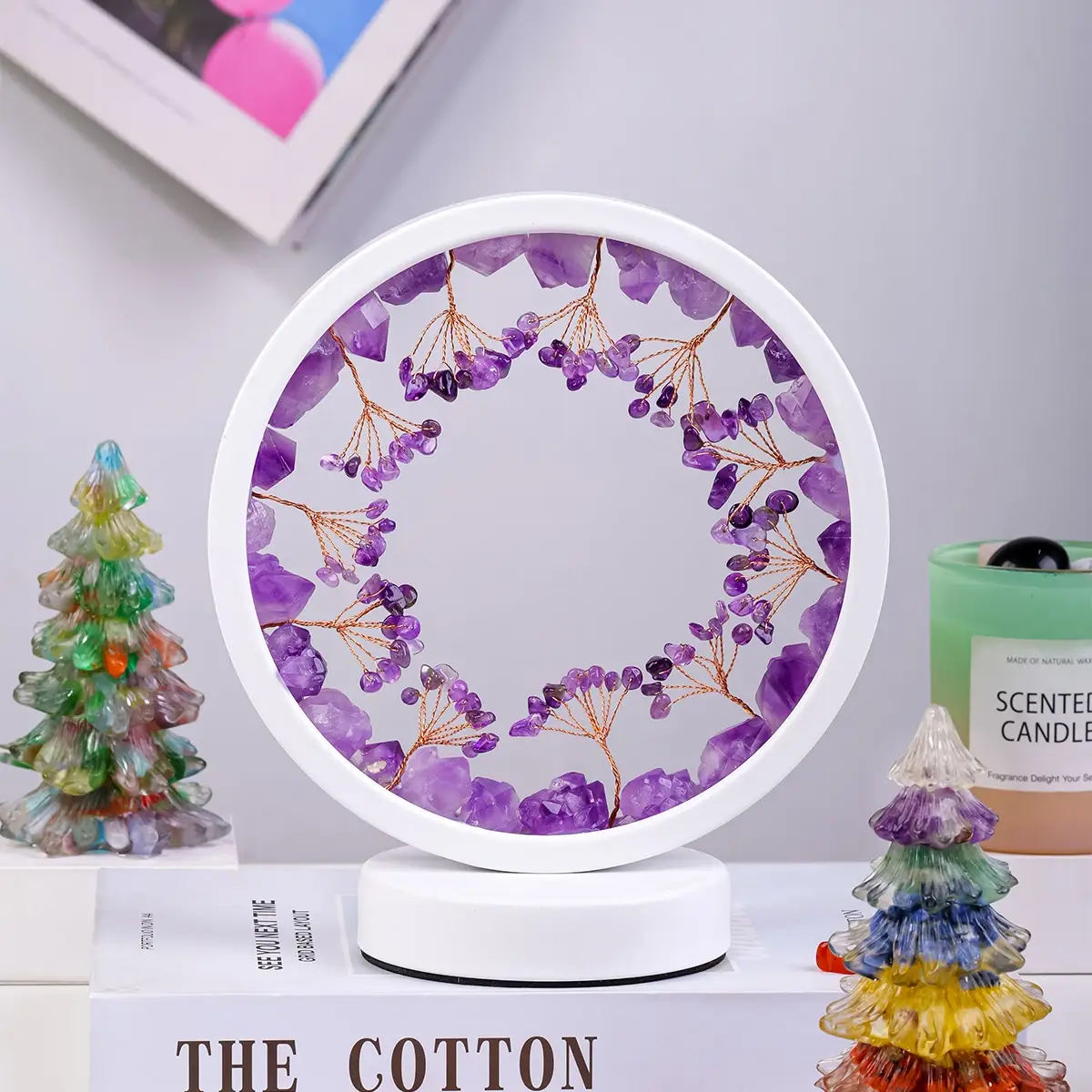 Raw Stone Tree of Life Table Lamp