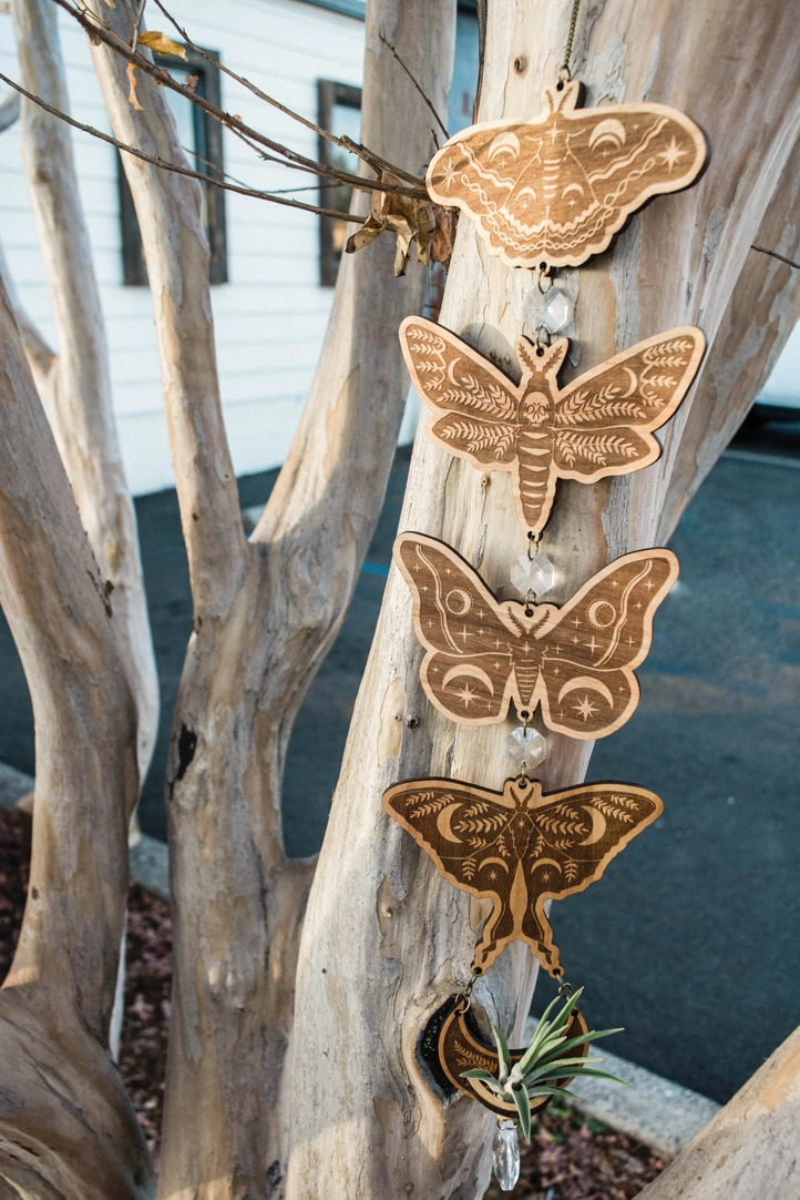 Four Moth Air Plant Holder Suncatcher