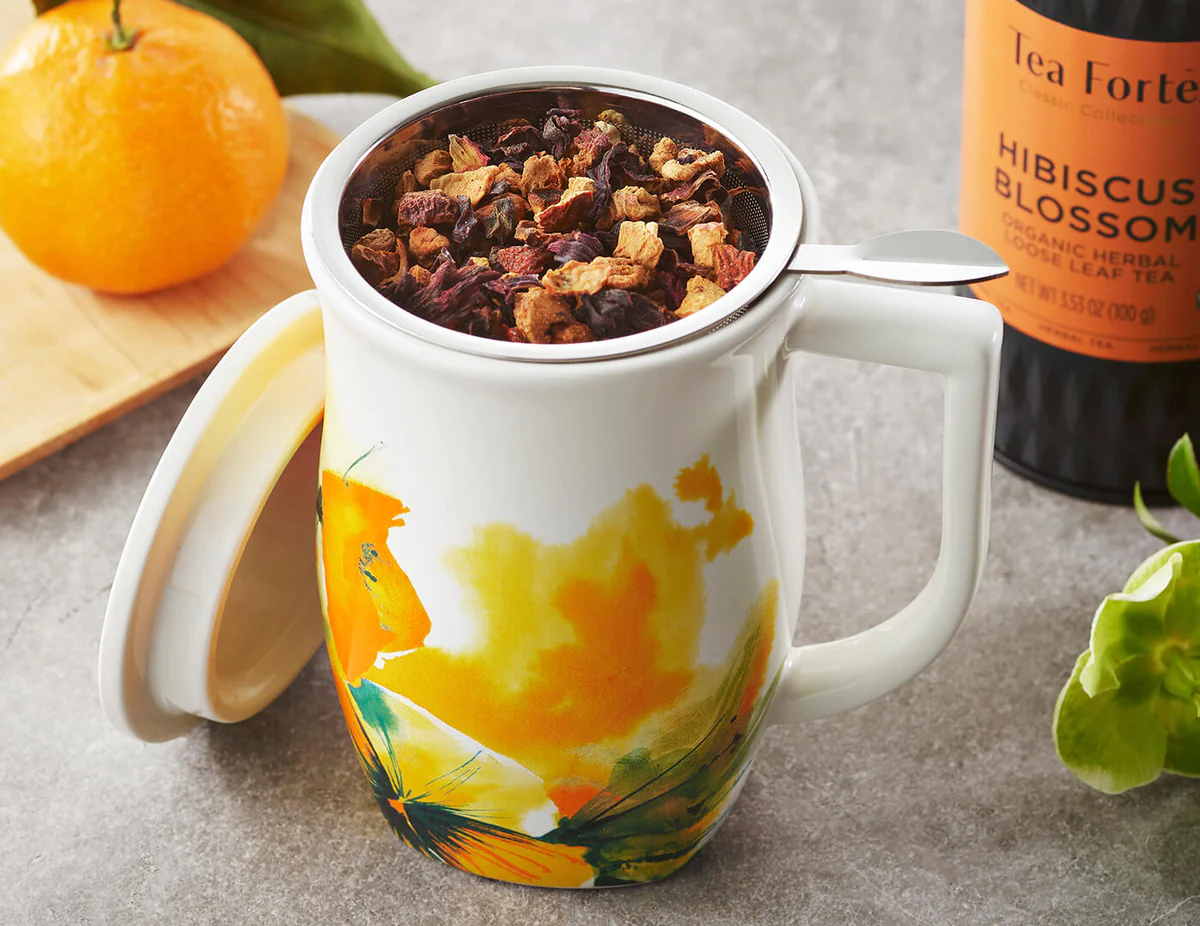 Fiore Tea Steeping Cup Wild Poppy