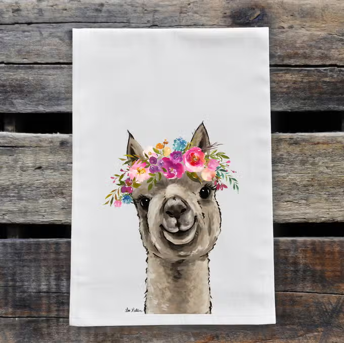 Alpaca Bright Blooms Towel