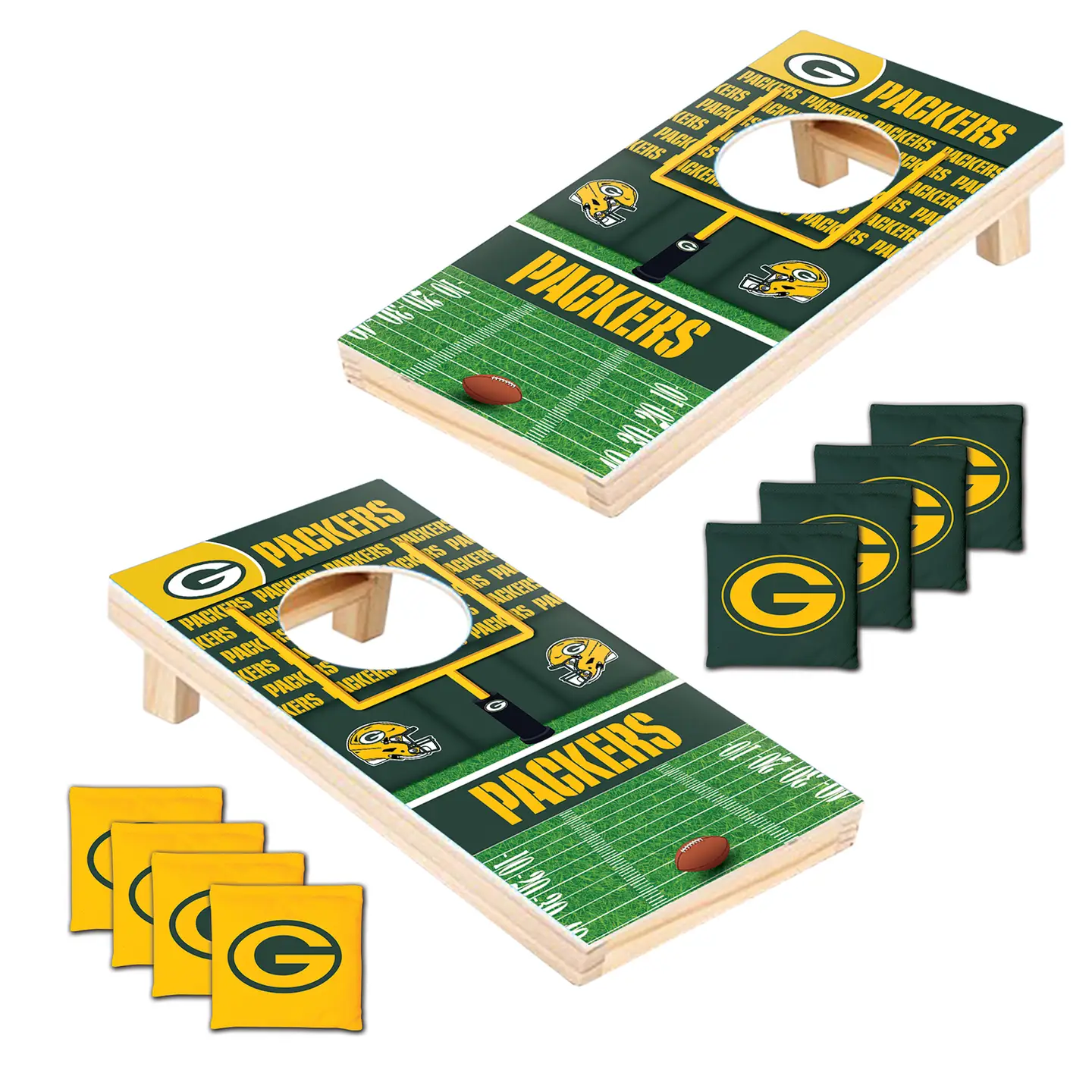 Green Bay Packers Tabletop Cornhole Game