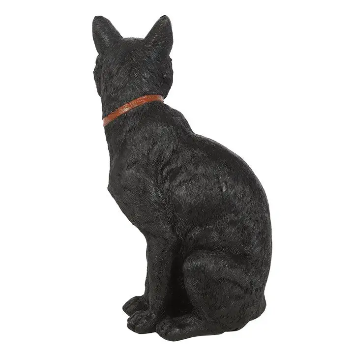 Gothic Sitting Black Cat Figurine