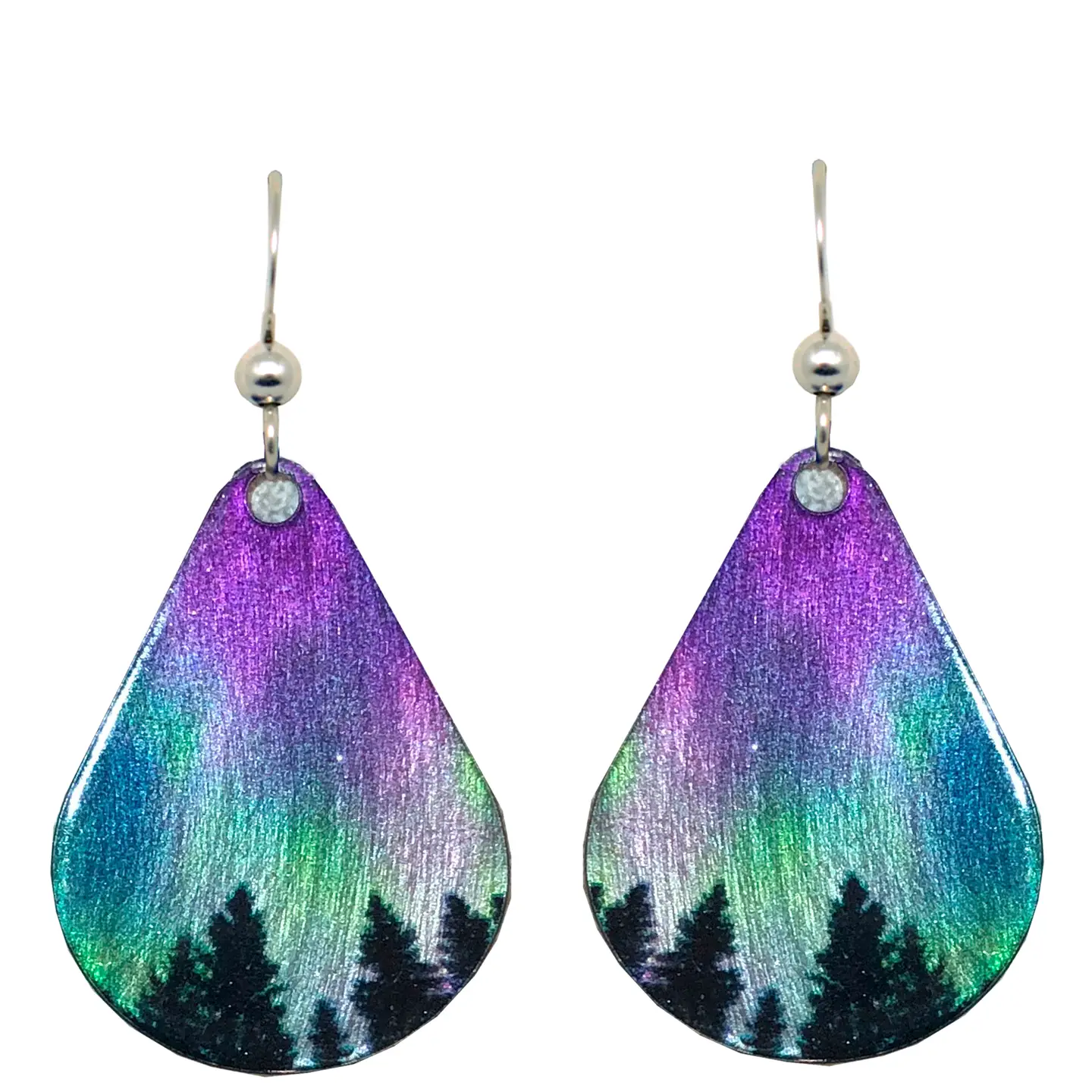 Fire & Ice Metallic Tear Drop Earrings