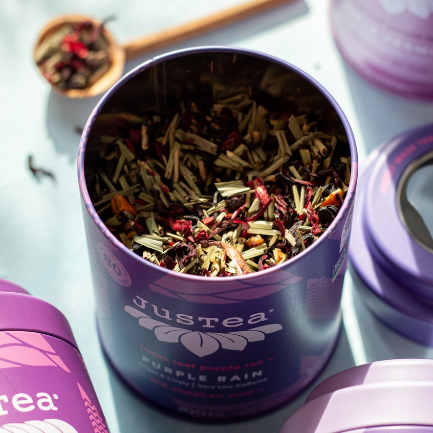 Purple Rain Tea in Tin-w/ Spoon