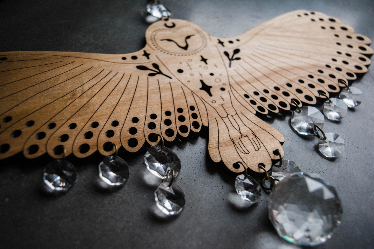Owl Wooden Suncatcher