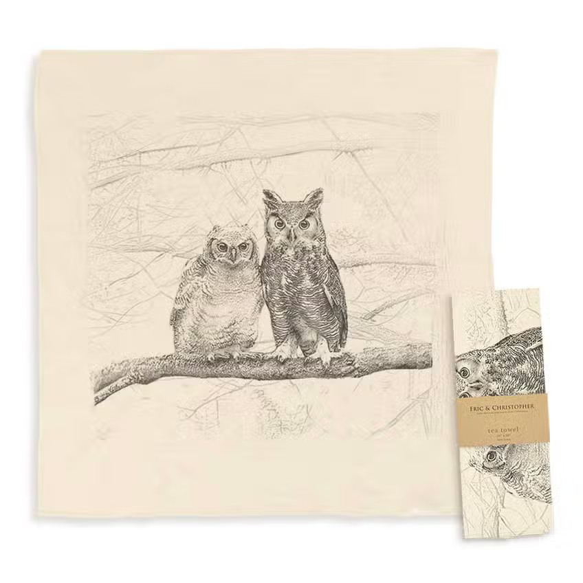 Woodlands Owls Tea Towel