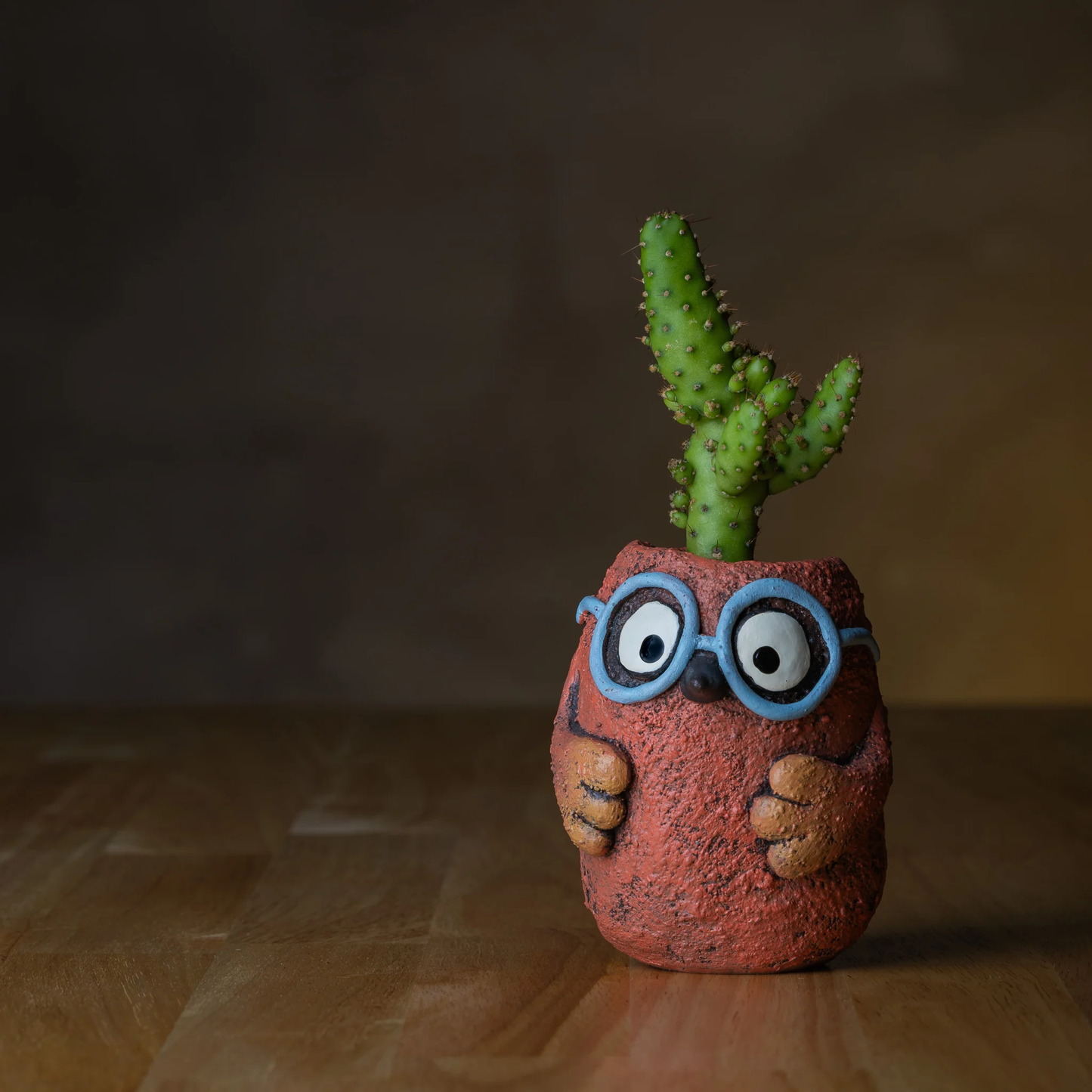 Owlbert Owl with Glasses Planter