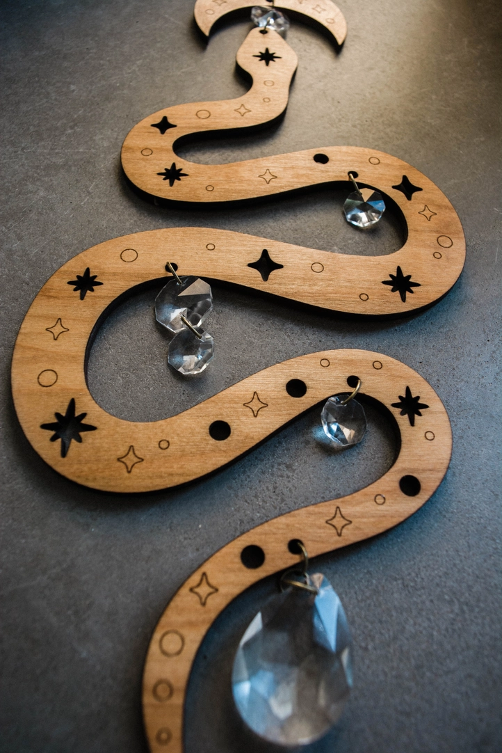 Snake Wooden Suncatcher