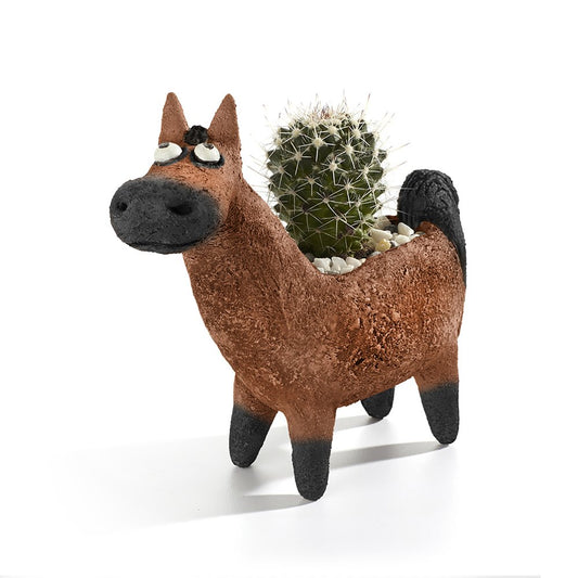 Big Red Bay Horse Planter