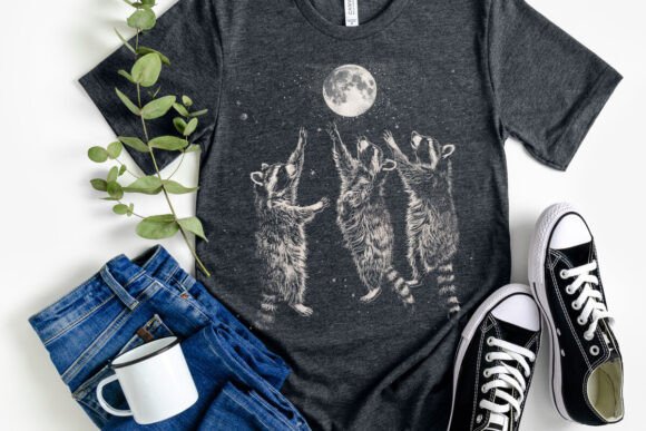 Moonlight Mischief Raccoon Tshirt