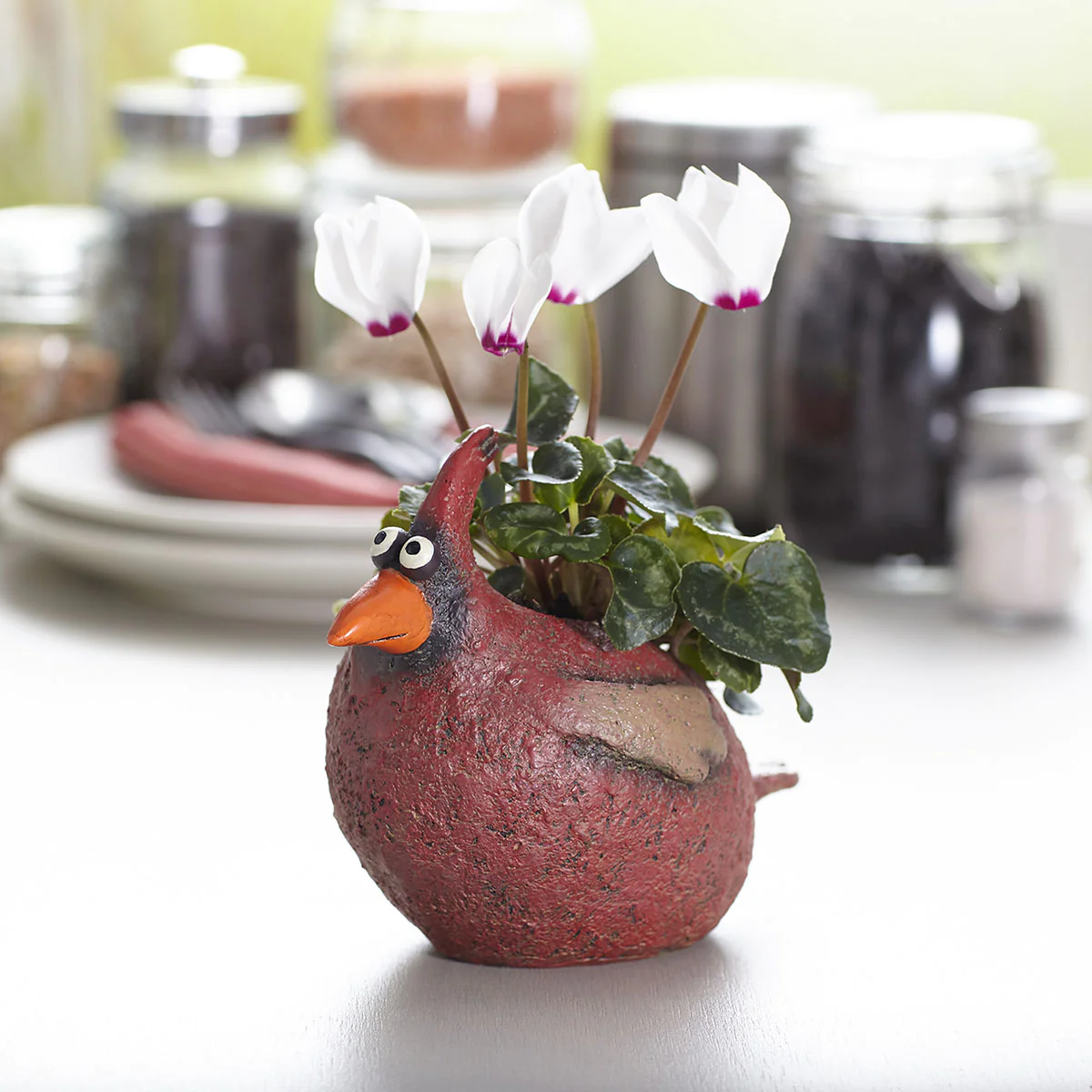 Cardinal Bird Planter