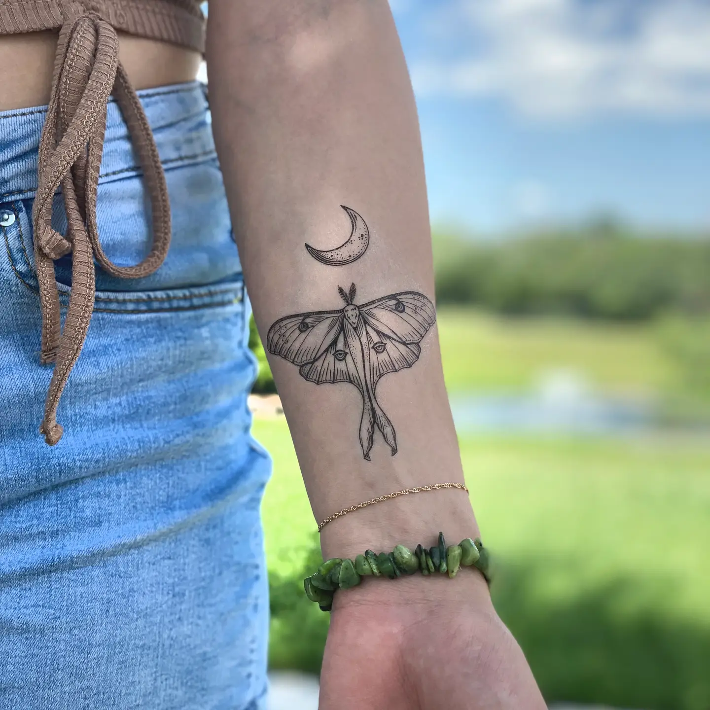 Luna Moth Temporary Tattoo