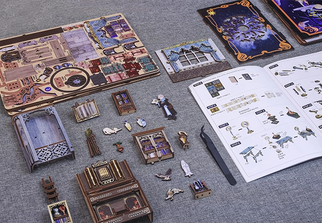 DIY Miniature Book Nook Kit: Nebula Common Room