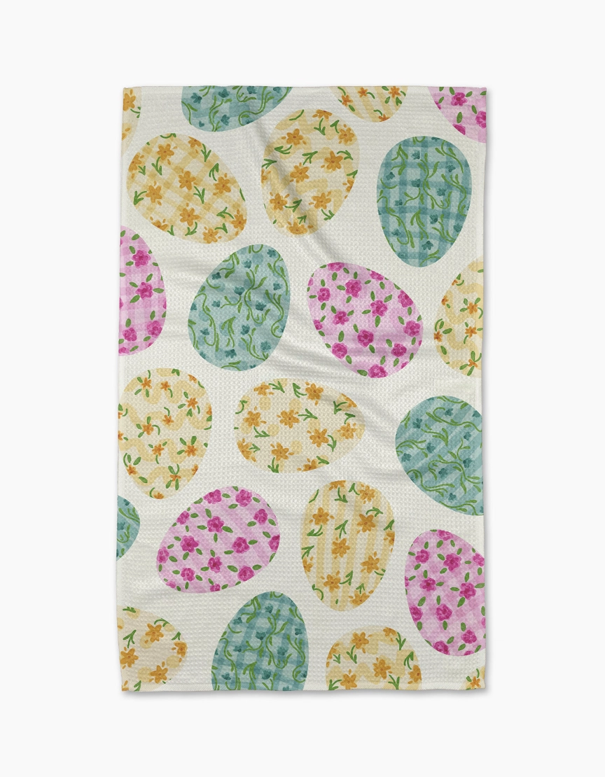 Geometry Tea Towel: Colorful Easter Eggs