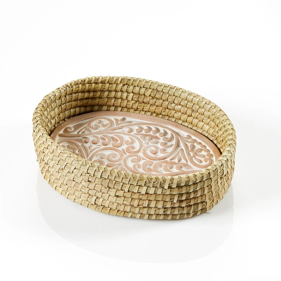 Breadwarmer with Lid Double Vine