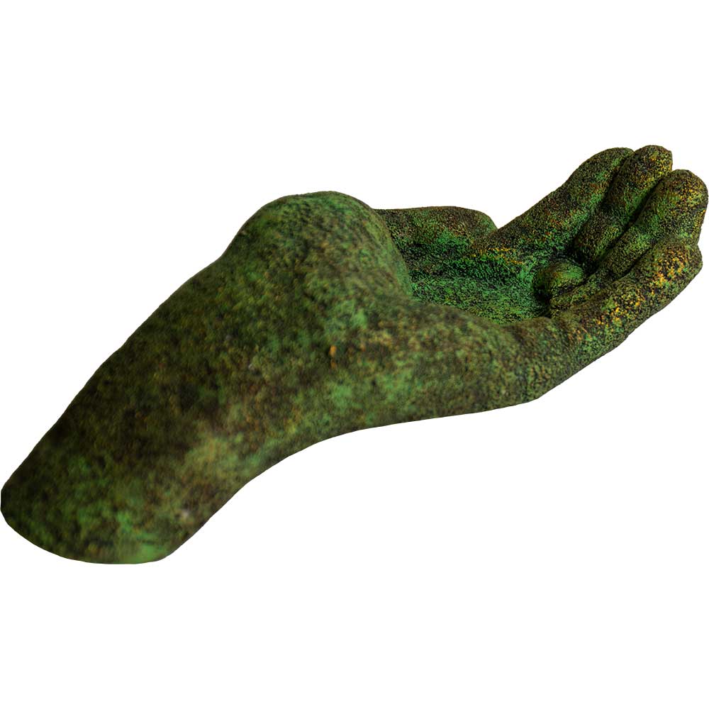 Offering Hand Volcanic Stone T-Light Holder