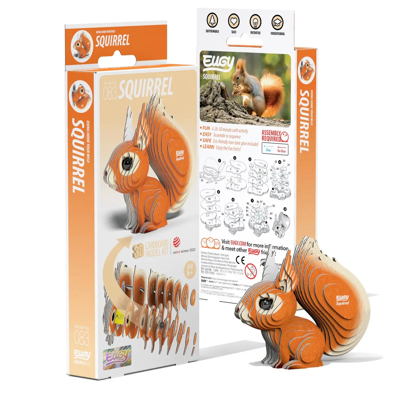 Eugy Squirrel 3D Puzzle