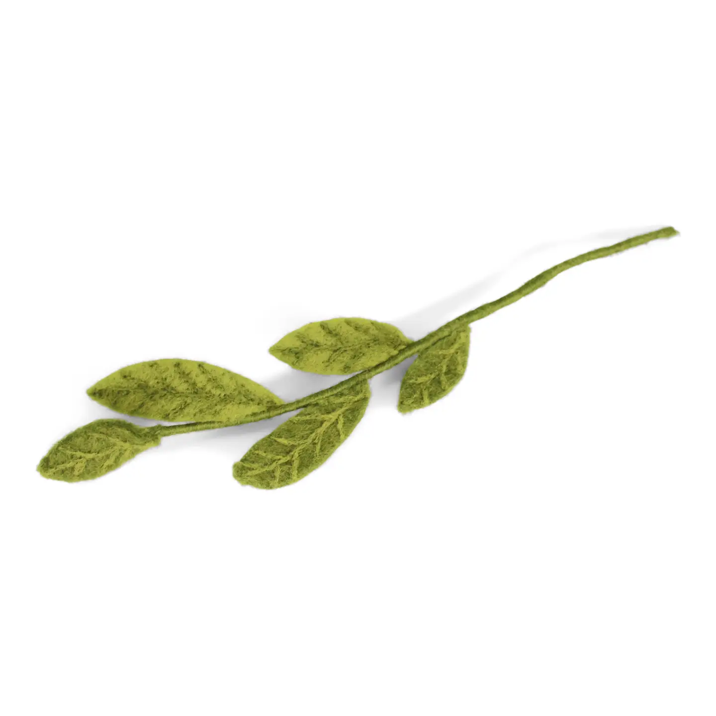 Everlasting Felted Flowers Branch with Mix Green Leaves