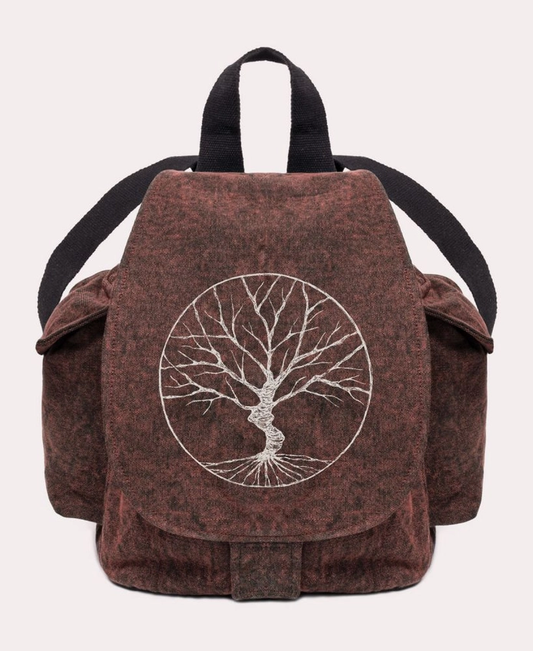Sketchy Peace Tree Slouchy Backpack