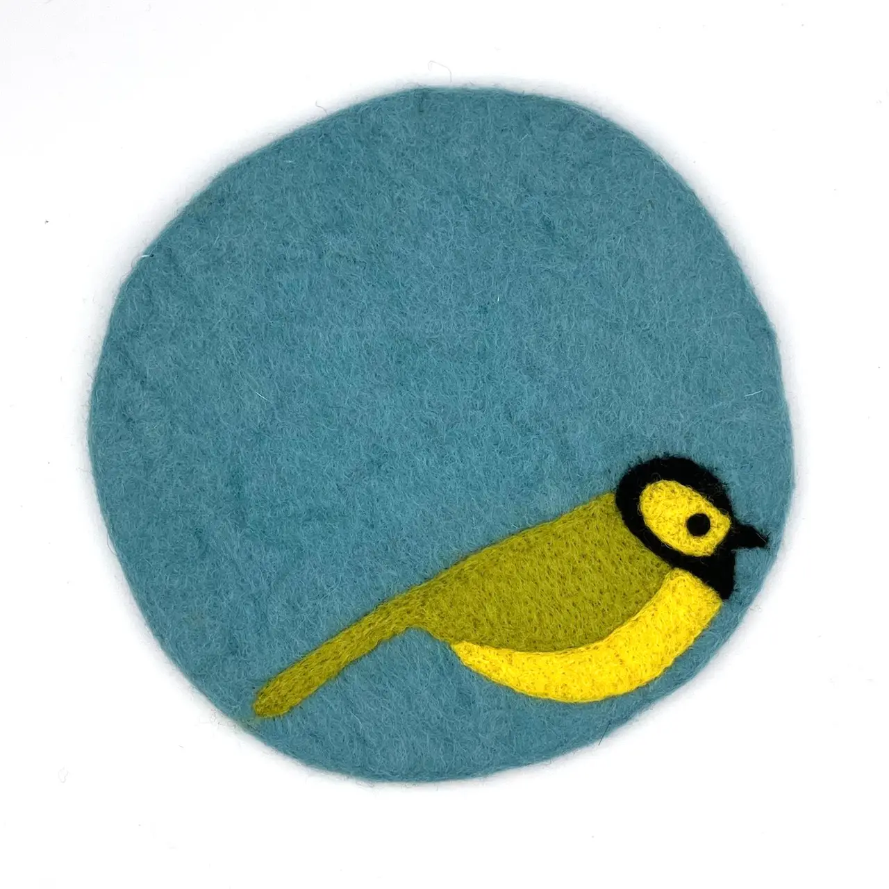Hooded Warbler Round Felted Trivet