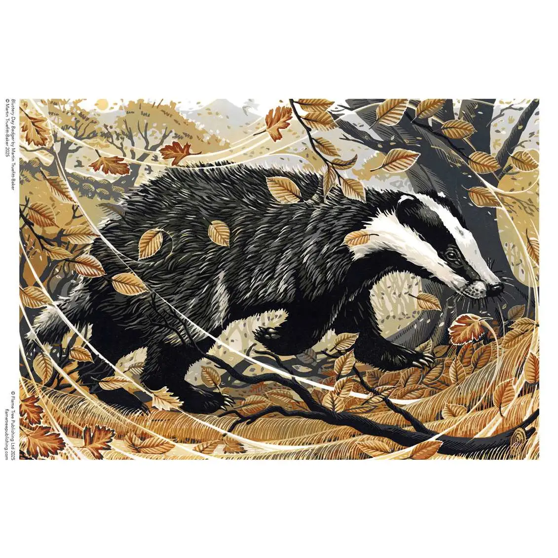 Blustery Day Badger Puzzle 1000pc