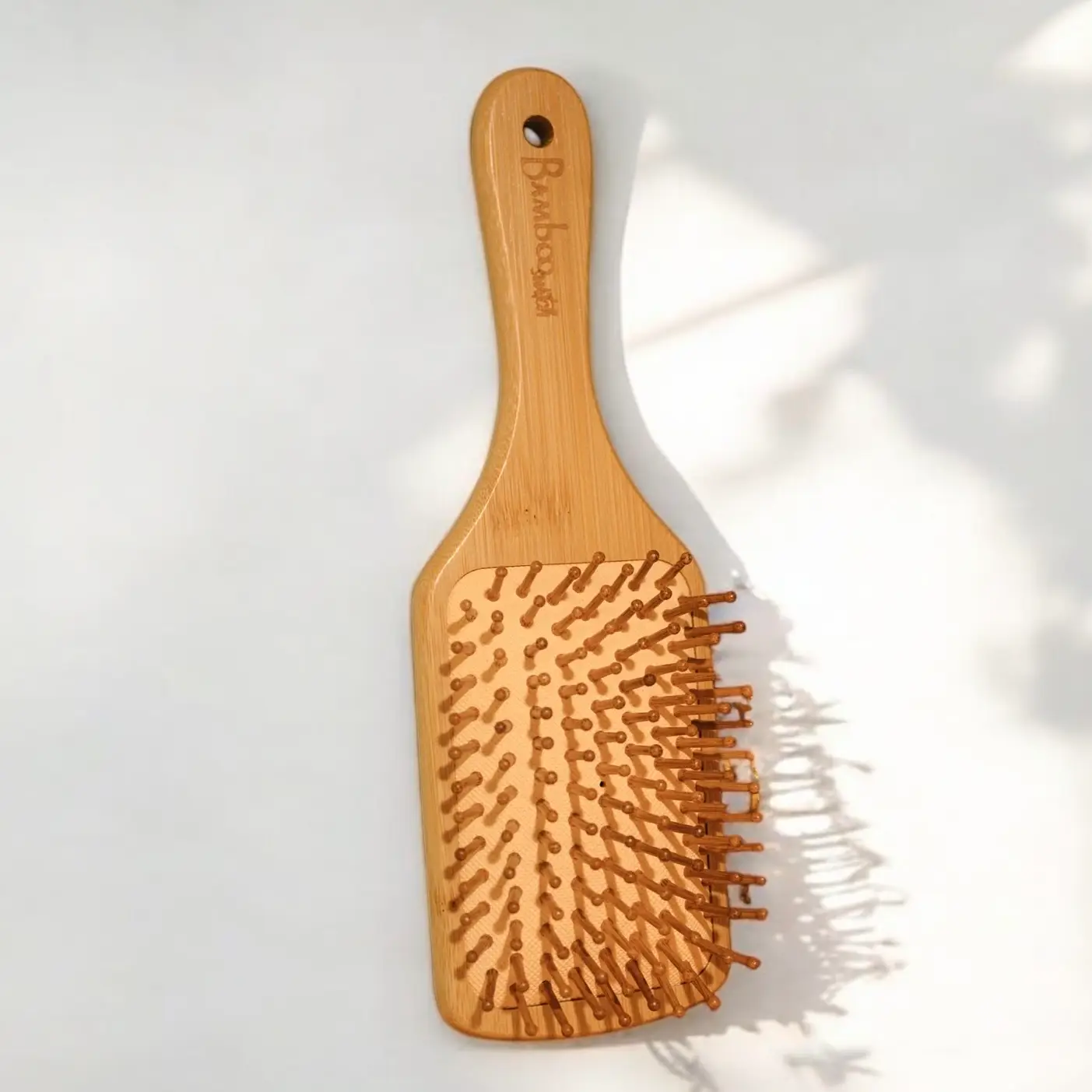 Bamboo Paddle Hairbrush Square