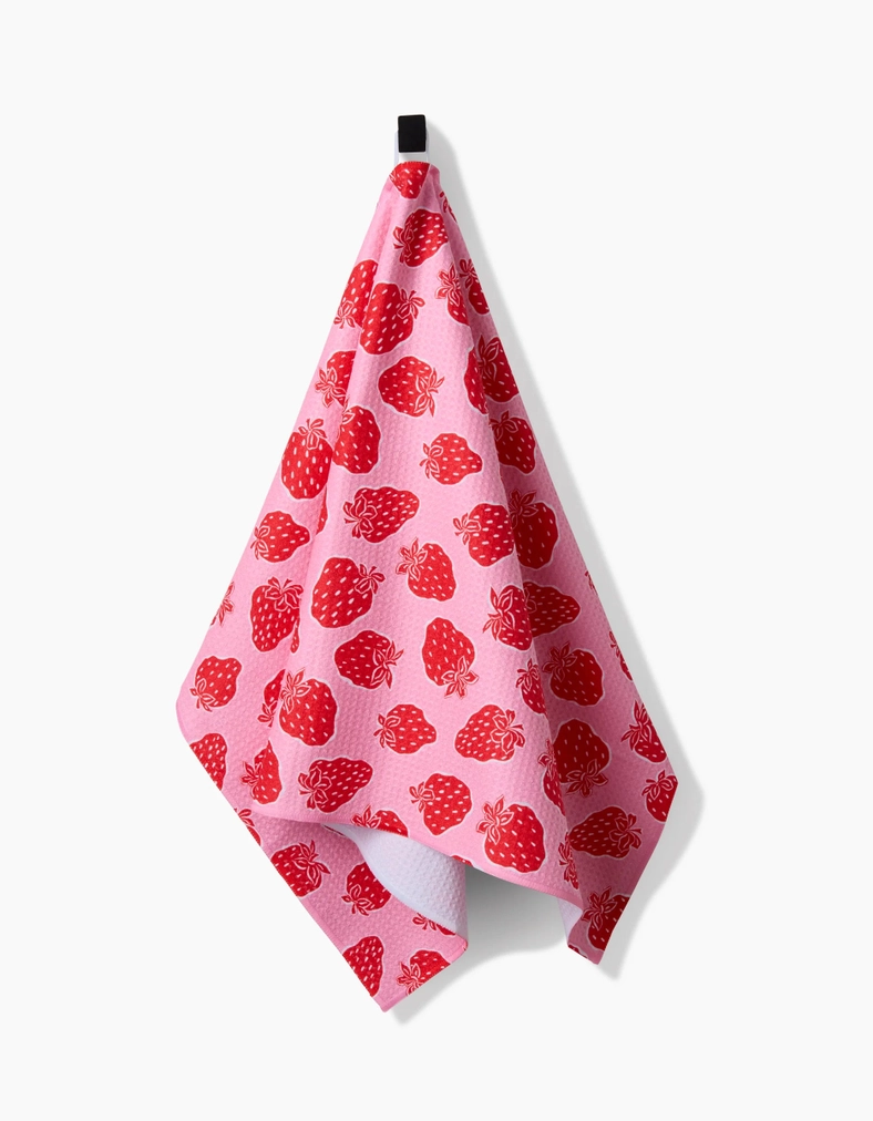 Geometry Tea Towel: Sweet Strawberry