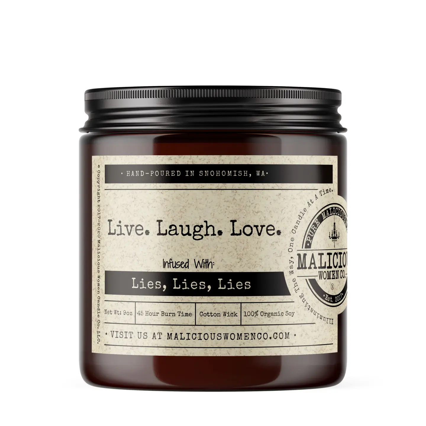 Live. Laugh. Love. Candle