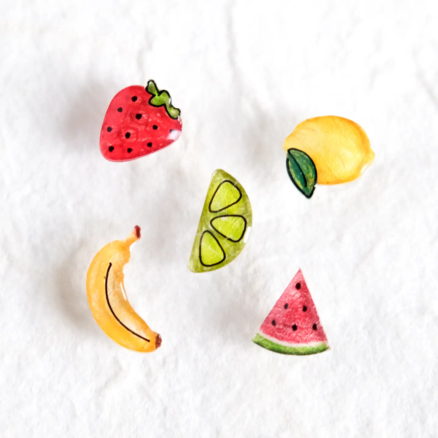 Mini Fruit Stud Earrings Mix + Match Set