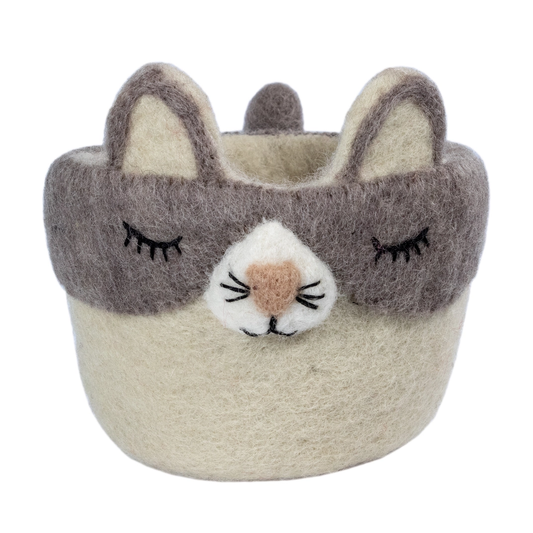 Felted Planter - Cat
