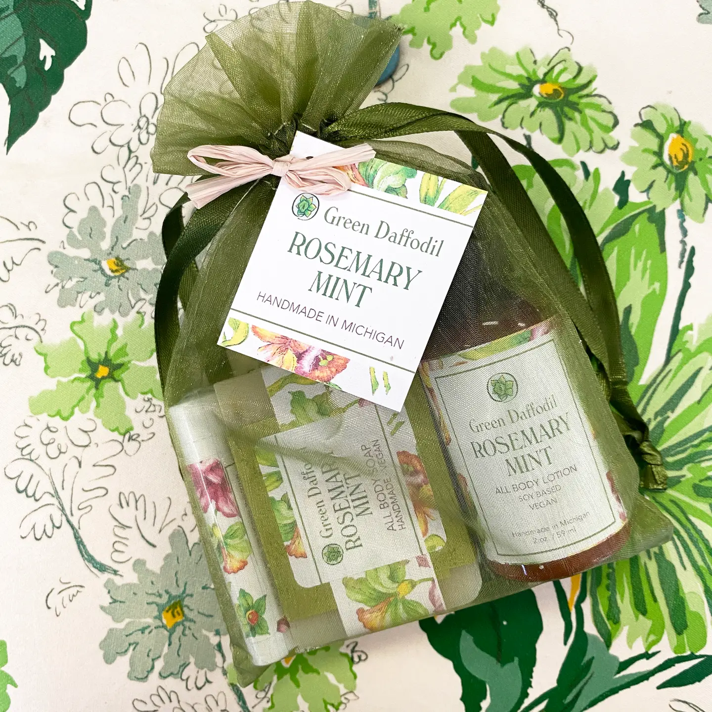 Rosemary Mint Gift Bag Set