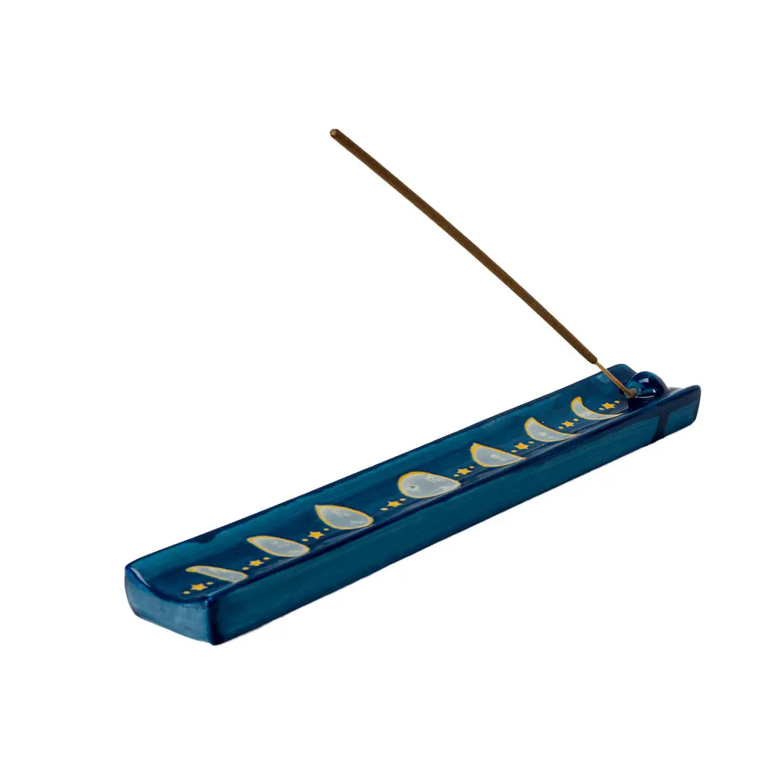 Ceramic Moon Phase Incense Burner