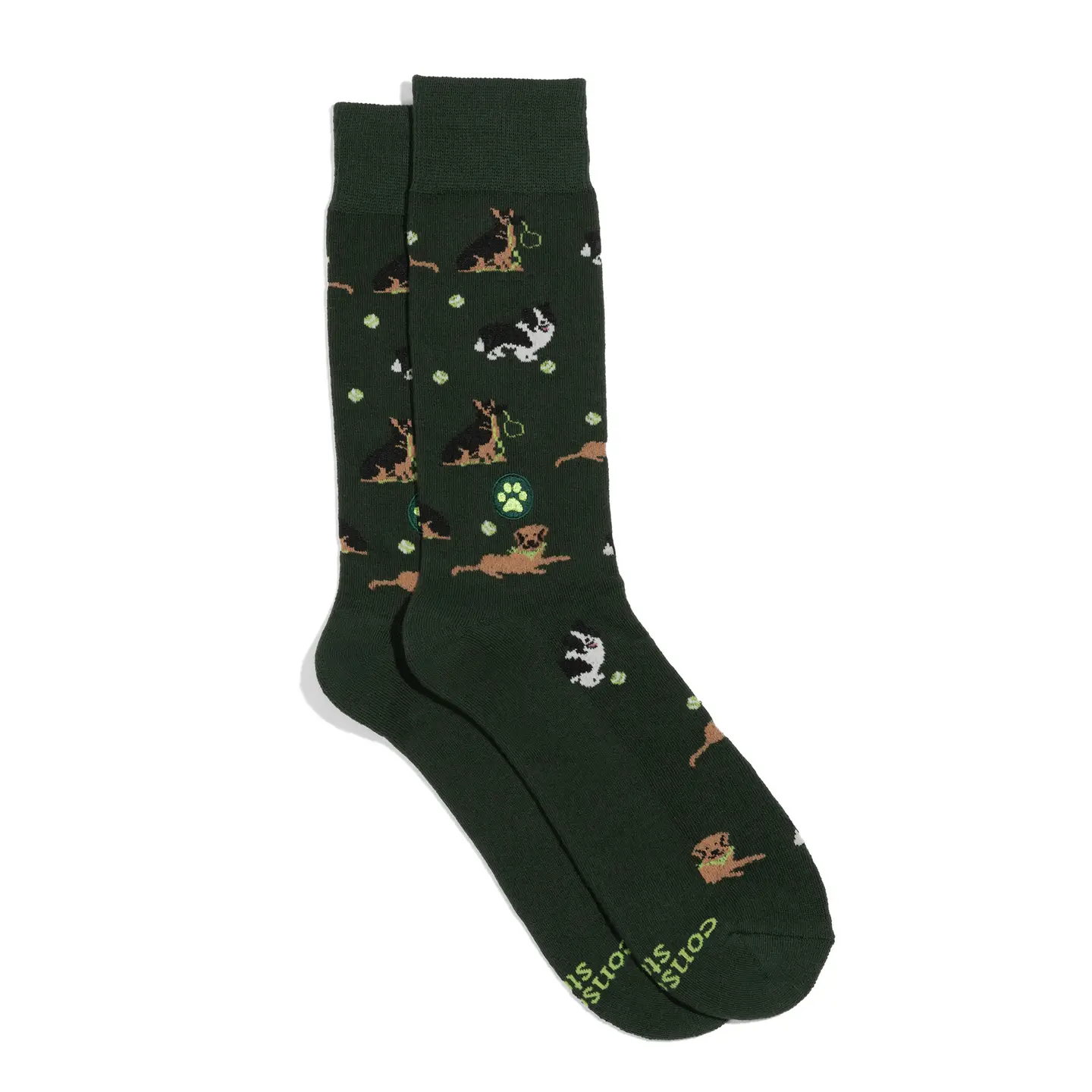 Socks That Save Dogs Go Fetch Green