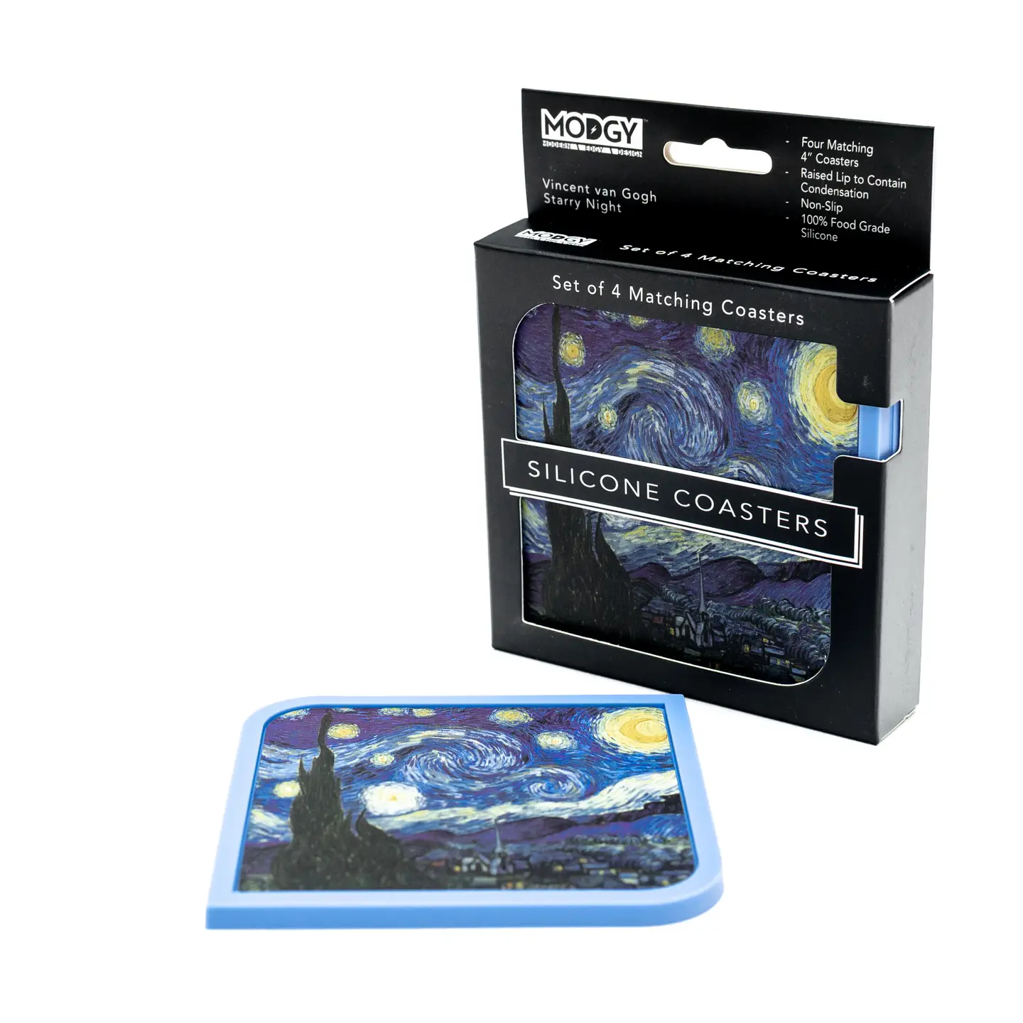 Silicone Coaster set VanGogh Starry Night