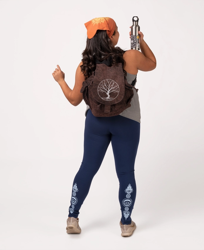 Sketchy Peace Tree Slouchy Backpack