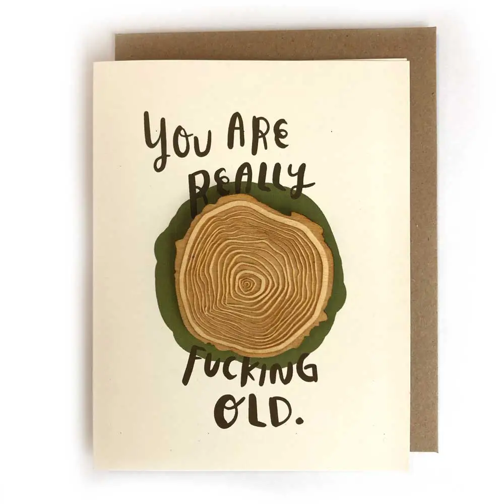Really Old Tree Rings Card Magnet Sweary