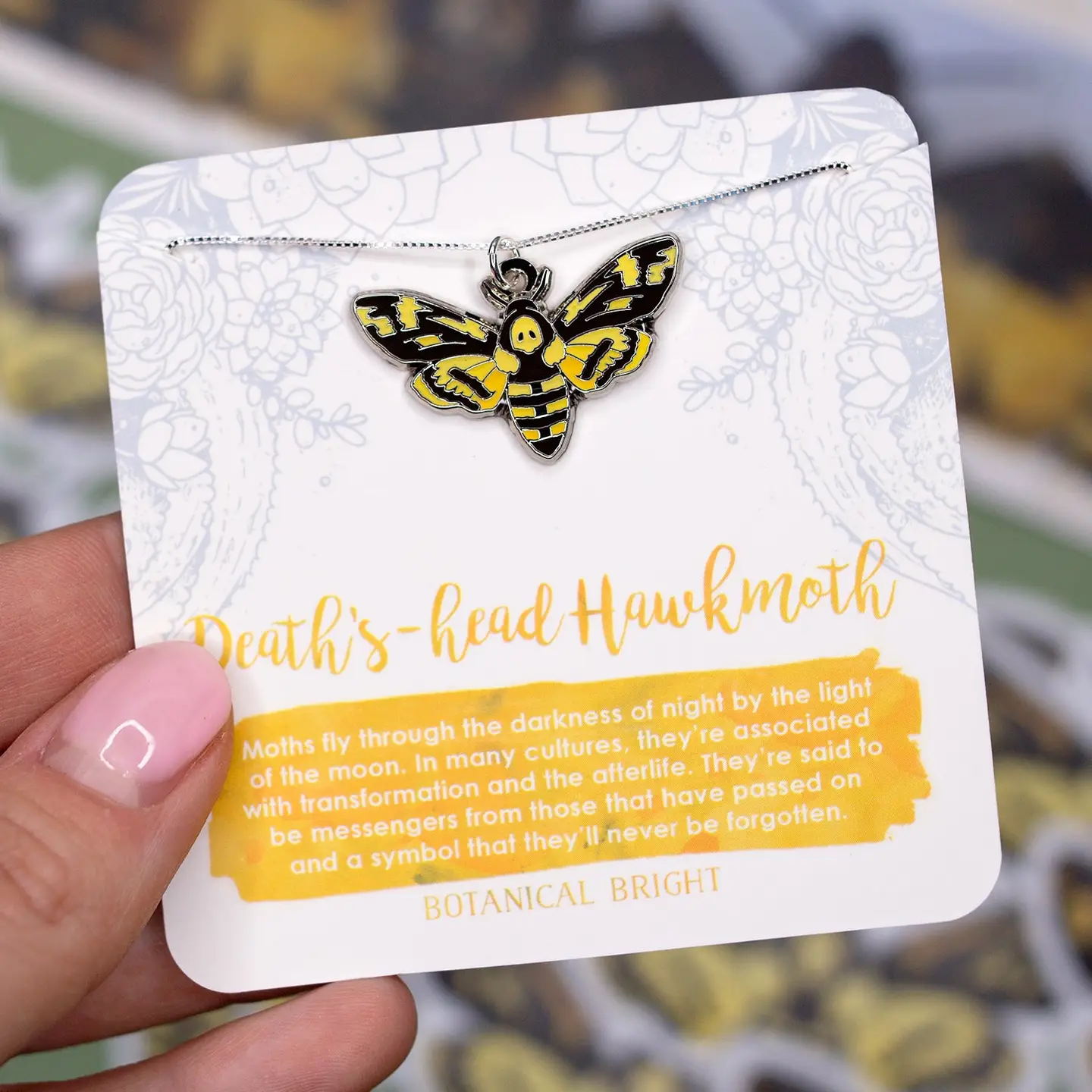 Death's Head Hawkmoth Charm Necklace