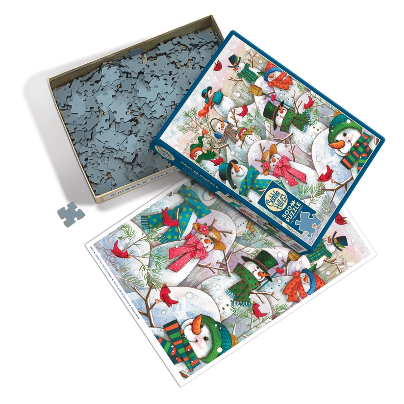 Hill of a Lot of Snowmen Puzzle 500pc