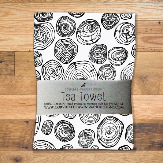 Tree Ring Tea Towel