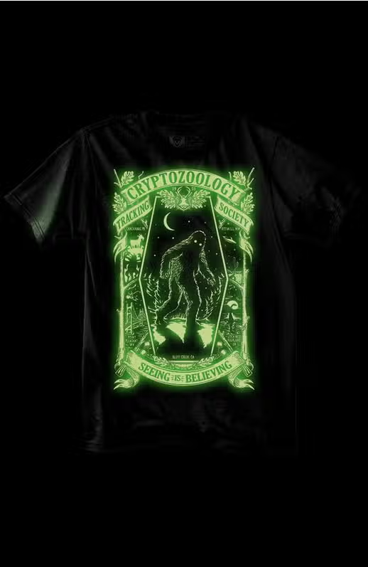 Cryptozoology Tracking T-Shirt-Glow in Dark