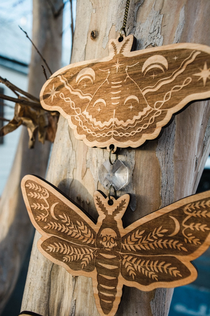 Four Moth Air Plant Holder Suncatcher