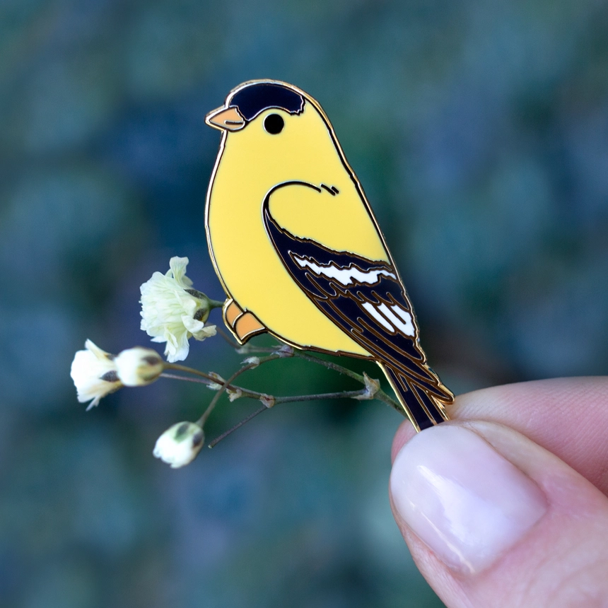 Goldfinch Enamel Pin