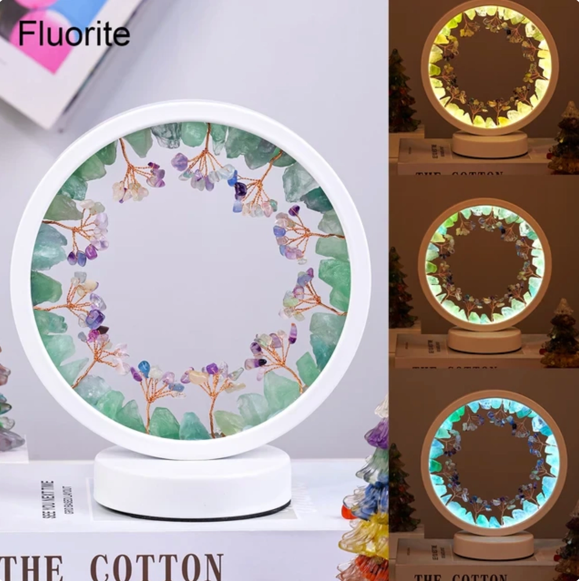 Raw Stone Tree of Life Table Lamp