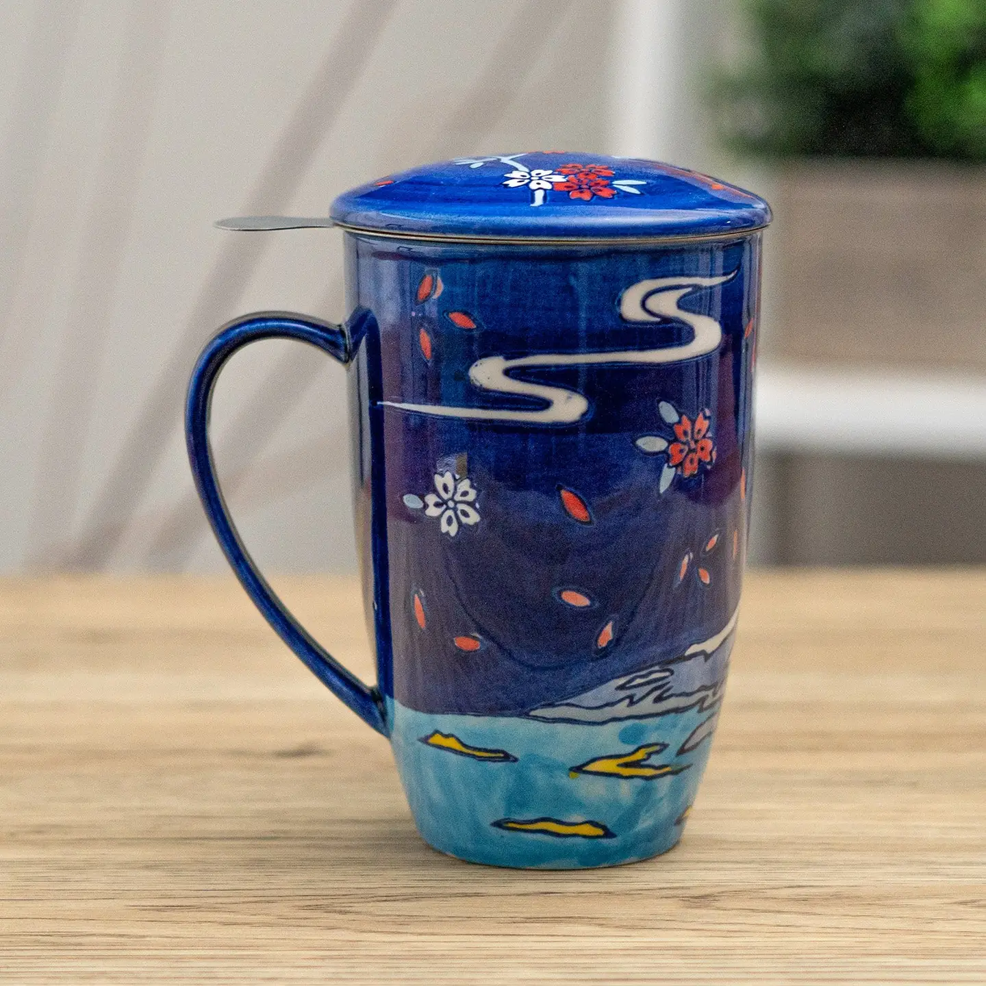 Tea Infuser Mug 15oz Fuji Mountain