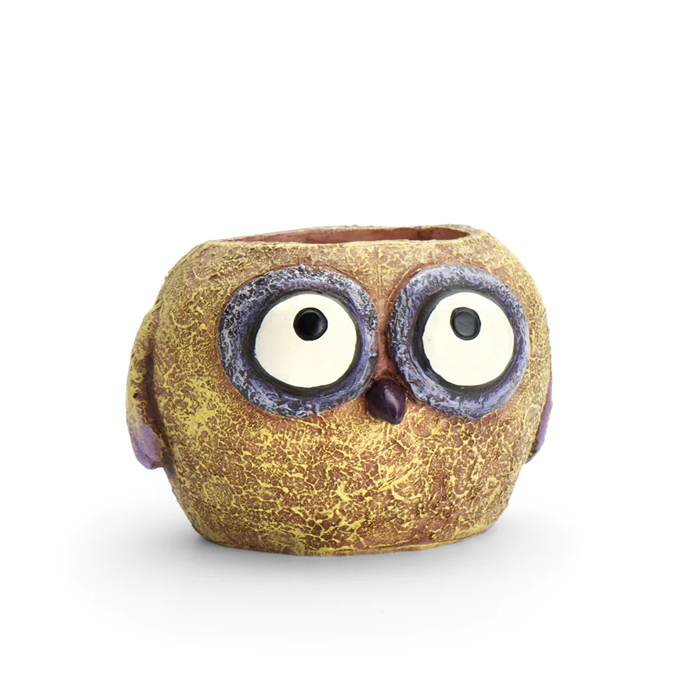 Baby Yellow Owl Mini Planter