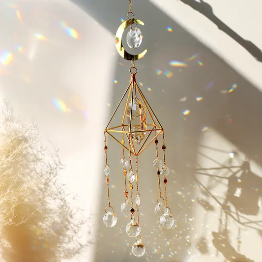 White Quartz Chandelier Prism Suncatcher