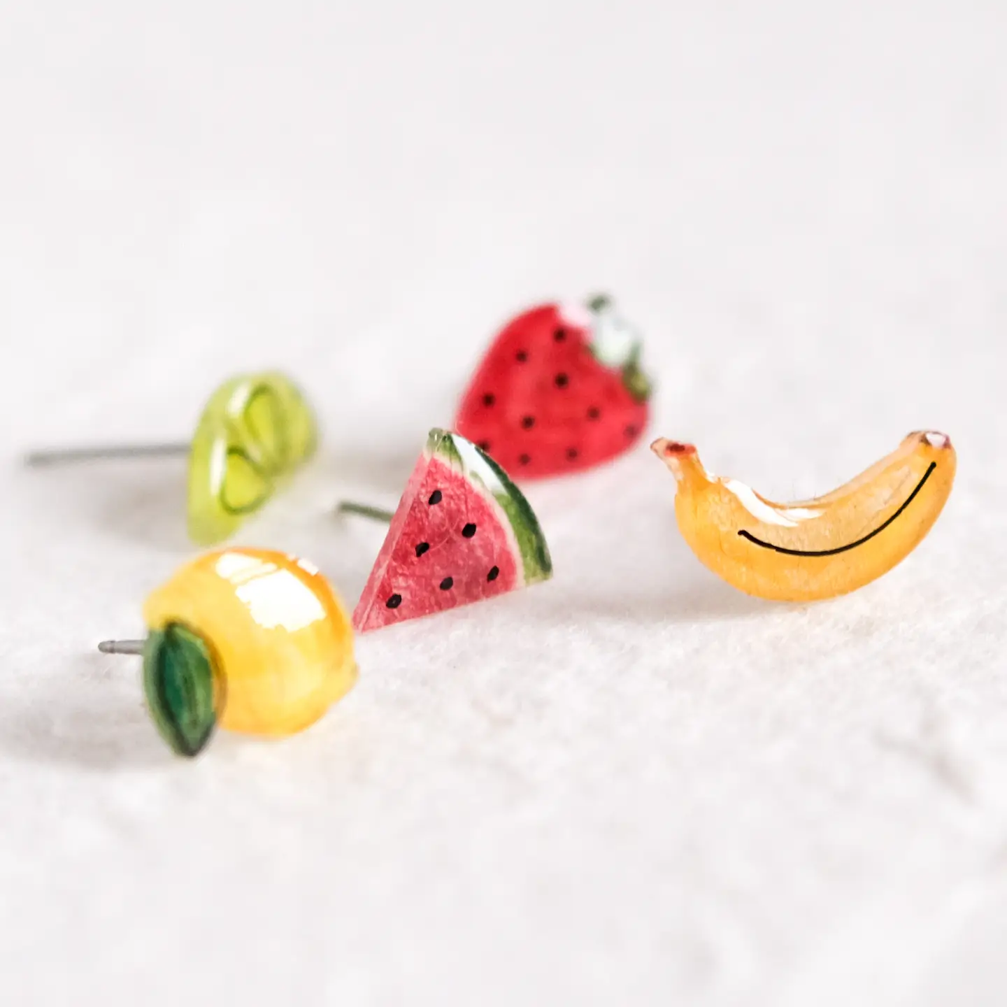 Mini Fruit Stud Earrings Mix + Match Set