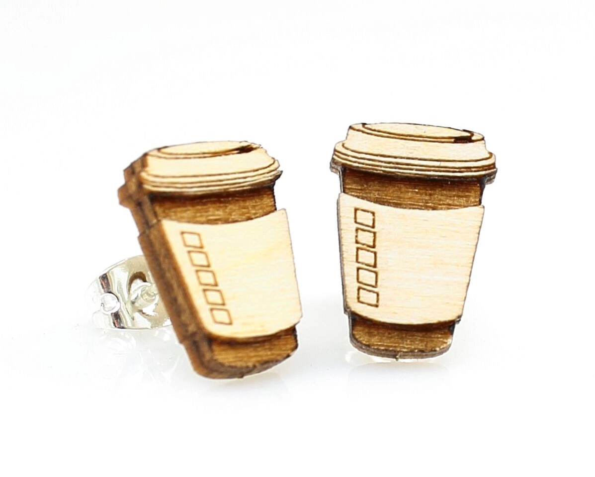 Coffee Stud Earrings